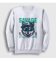 Presmono Unisex Beyaz The Spirit Of The Wolf Kurt Sweatshirt 514491tt