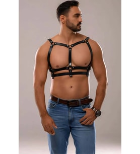 Mulvxbrf Brf02 Erkek Deri  Göğüs Harness - Brfm138 (Mulvix)