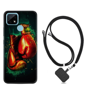 Realme C11 C21 C21Y C25Y C11 2021 Kılıf Boyun Askılı Silikon Boks Eldiveni 1763