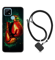 Realme C11 C21 C21Y C25Y C11 2021 Kılıf Boyun Askılı Silikon Boks Eldiveni 1763