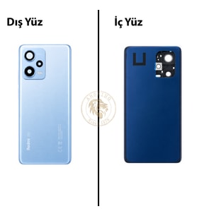 Xiaomi Redmi Note 12 Pro Plus 5G Lensli Gök Mavisi Arka Pil Kapağı Batarya Kapağı Back Cover