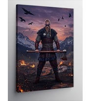Kanvas Tablo Viking Savaşçısı ve Dağların Gücü