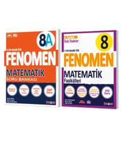 FENOMEN YAYINLARI 8. SINIF Matematik A Soru Bankası ve Matematik 2. Fasikül (Üslü İfadeler)(2 KİTAP)