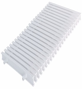 Çift geçmeli 25 cm 10 metre standart tip havuz mazgal ızgarası,
