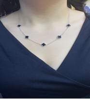 siyah 5 li van cleef  kolye