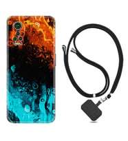 General Mobile GM 21 Pro GM 22 Pro Plus Kılıf Boyun Askılı Silikon Orange Blue Color 1665