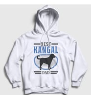 Presmono Unisex Beyaz Kangal Babası Dad Dog Hediye Kapüşonlu Sweatshirt 538801tt