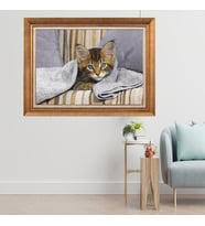 Altın Varaklı Çerçeveli Paspartulu  Tablo sde349 (Gold)