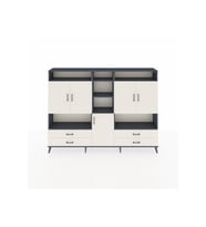 Arges Dolap 12 Raflı 4 Çekmeceli 5 Kapaklı 220x30x163 Antrasit-Aytaşı