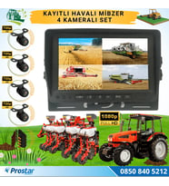 Kayıtlı Ahd Mibzer Havalı Tohum Makinesi 4 Kameralı 7 Inç Monitörlü 720P Araç Seti