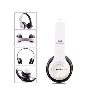 P47 Bluetooth 5.0 Kulak Üstü Kulaklık Beyaz