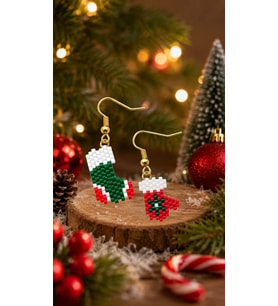 Miyuki Boncuk El Yapımı Eldiven Ve Çorap Yılbaşı Christmas Noel