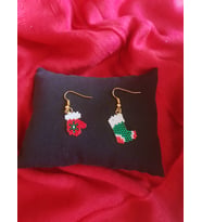 Miyuki Boncuk El Yapımı Eldiven Ve Çorap Yılbaşı Christmas Noel