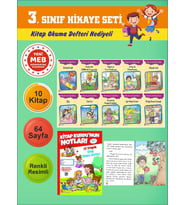 3.Sınıflar İçin Okumayı Sevdiren 10 lu Hikaye Seti 9 (Kitap Okuma Defteri Hediyeli)