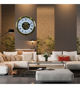 River World Duvar Saati Çarklı 60 cm Royal Legacy Gold