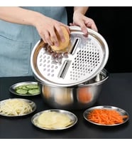 MyBru 430 Paslanmaz Çelik Hazneli Pratik El Rendesi 24 Cm (Dilimleyici)