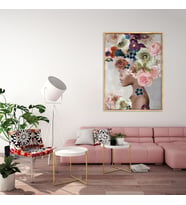 Women İn Flowers 2 - Yağlı Boya Dokulu Tablo