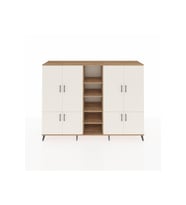 Hyperion Dolap 14 Raflı 8 Kapaklı 220x44x163 Çam-Aytaşı/Çam