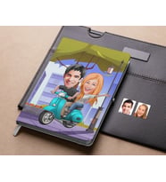 Bk Gift Kişiye Özel Sevgililer Karikatürlü Beyaz Defter-99 , Arkadaşa Hediye , Sevgiliye Hediye