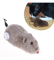 Kurmalı Kedi Eğitim Oyuncağı Tüylü Peluş Fare Yakalama İnteraktif Sevimli Eğlenceli Oyuncak (5343)