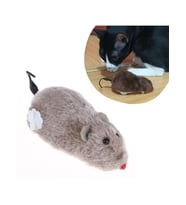 Kurmalı Kedi Eğitim Oyuncağı Tüylü Peluş Fare Yakalama İnteraktif Sevimli Eğlenceli Oyuncak (5343)