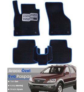 KİA SORENTO (2002-2009) Uyumlu EVA Paspas Tam Set–Araca Özel,Kolay Montaj,Su Geçirmez