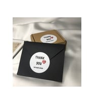 Thank You For Your Order Yuvarlak Etiket Küçük Kırmızı Kalp Cuore Amore Mat Sticker 4 cm - 100 Adet