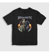 Presmono Unisex Çocuk Siyah Rattlehead Megadeath T-Shirt 390119tt