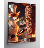 Kanvas Tablo Döner Ustası Tilki