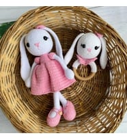 Zeynhobidunyam Amigurumi Uzunkulak 2 li Tavşan Seti