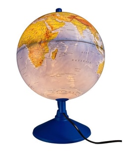 Gürbüz Globe Fiziki Siyasi Küre Işıklı 26Cm Yer Küresi