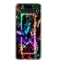 TCL 10L 10 Plus 10SE 20E 20SE 30SE L7 Kılıf Desemli Silikon Butterfly Neon 1684
