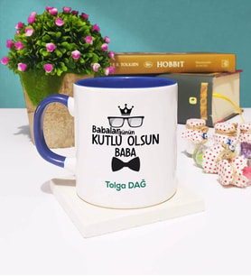 Babalar Günü Hediyesi Babaya Hediye - 2 - Kupa Bardak Lacivert