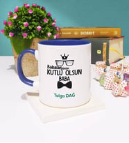 Babalar Günü Hediyesi Babaya Hediye - 2 - Kupa Bardak Lacivert