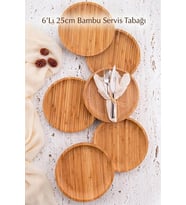 Bambum Penne Servis Tabağı Yuvarlak 25 cm - 6'lı Set