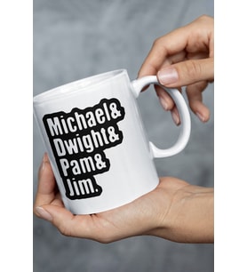 Michael Dwight Pam Jim The Office Baskılı Kupa Bardak