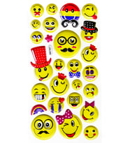 Sticker Kabartmalı Stiker Defter, Planlayıcı Etiket (limlra-009)-17x9cm- Komik Emojiler