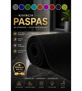 120 x 350 Kıvırcık Paspas Tüm Ölçüler Kaymaz Taban Halı Yolluk Kapı Önü Paspası
