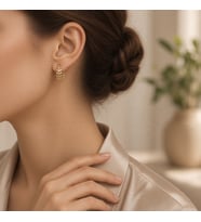 STİL İNCİSİ/XUPING JEWELRY YAPRAK MİNİMAL MODEL KÜPE