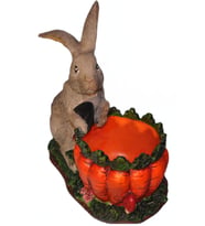 HAVUÇLU TAVŞAN, 28 cm, El Boyaması Biblo, El Sanatları, ev & ofis & bahçe dekorasyonu, hediyelik
