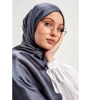 Şaless Tesettür Kadın Janjanlı Krinkıl Abiye Şal-siyah- 70x190cm (Gri)