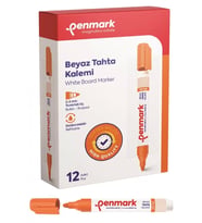 Penmark Beyaz Yazı Tahtası Kalemi Turuncu Renk (12 Adet)