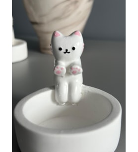 Üşüyen Kedi Mumluk (Pembe)