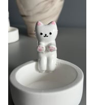 Üşüyen Kedi Mumluk (Pembe)