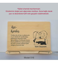 Münzevi Masaüstü Ahşap Rahle/Tablet/Kitap Tutucu--KIZ KARDEŞ--Model016
