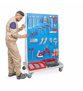 Avadanlık Standı Model 21 (1000x600x1660 mm) (Gri - Mavi)