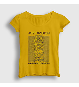 Presmono Kadın Sarı Unknown Pleasures Joy Division T-Shirt 87741tt (Sarı)