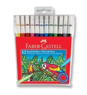 FABER CASTELL 12 RENK KEÇELİ KALEM
