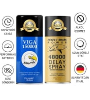 DELAY 480000 GECİKTİRİCİ SPREY + VİGA 150000 GECİKTİRİCİ SPREY - PREMİUM SPREY - GİZLİ GÖNDERİ - 2x45ML Erkek Geciktirici