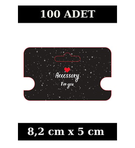 Siyah Accessory For You-  100 Adet Kolye Kartı - Bileklik Kartı - Takı Kartı  (Kahverengi)